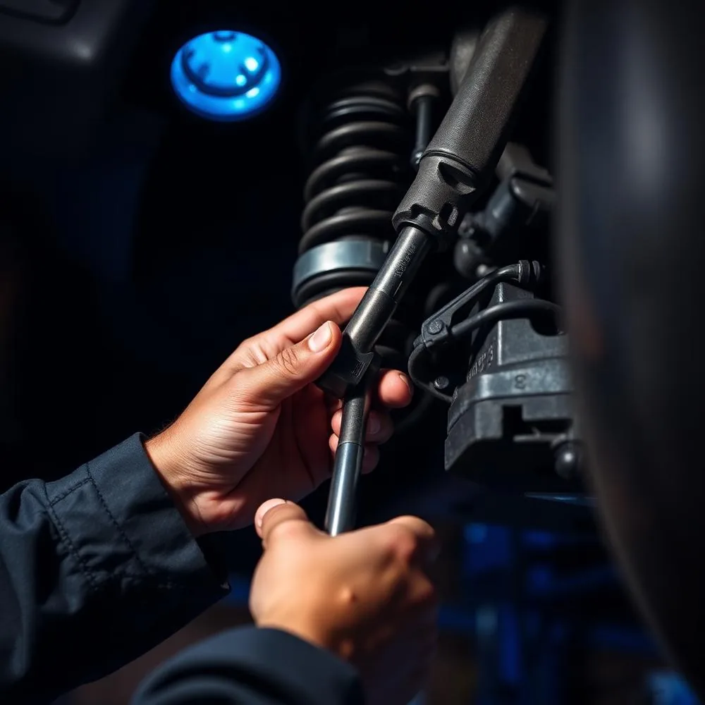 Suspension work with torque wrench